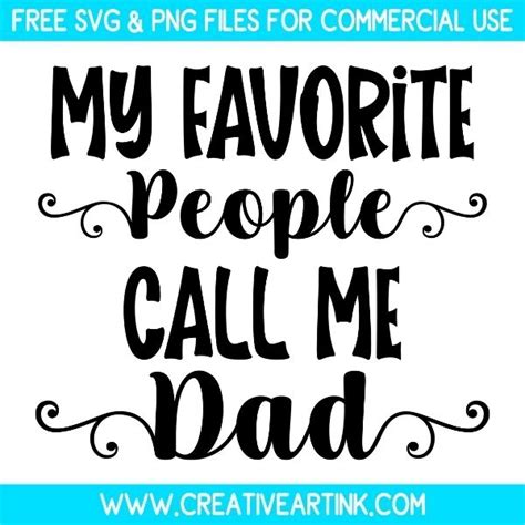 Download Free My Favorite People Call Me Dada Dad gift for Cricut Machine